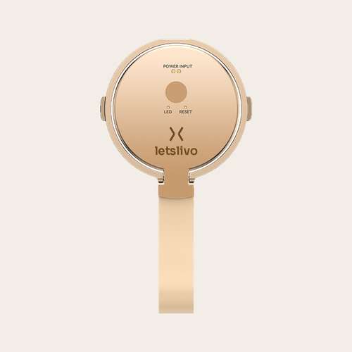 LETSLIVO One AI Translator in Desert Gold on an ivory background